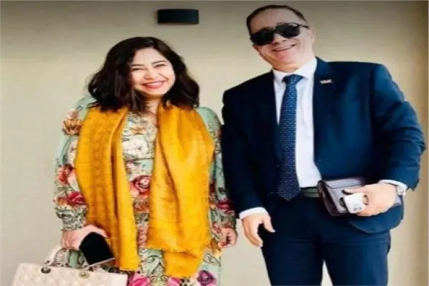 المستشار ياسر قنطوش مع الفنانة شيرين عبد الوهاب