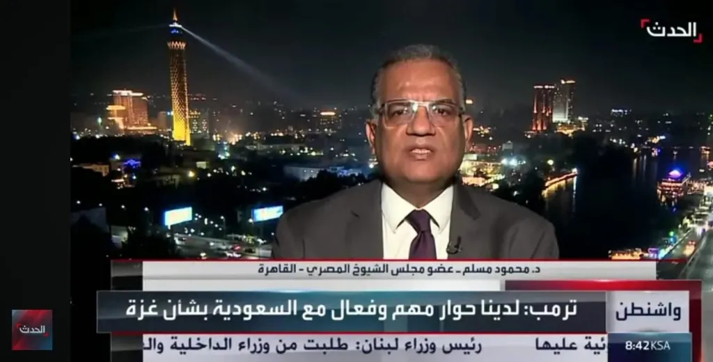محمود مسلم: السلام خيار استراتيجى لمصر ..لكنها مستعدة للحرب بكل قوة