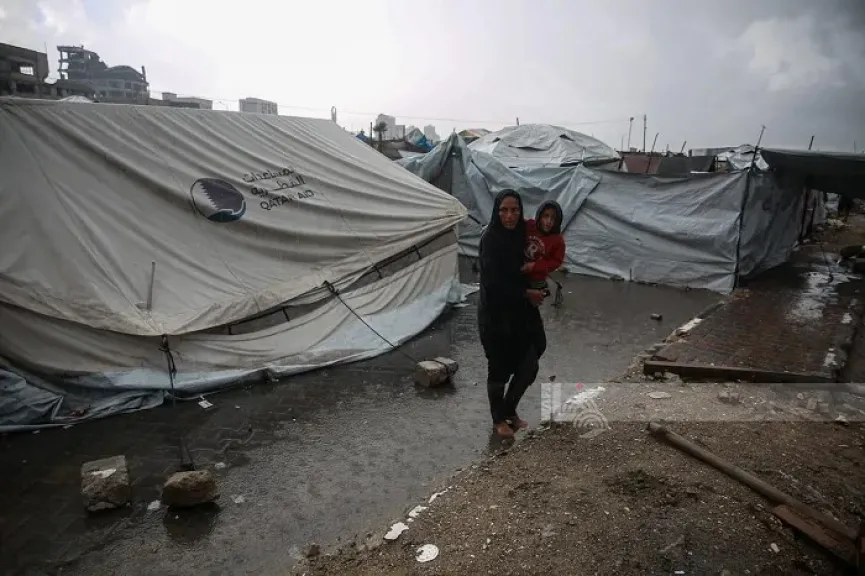 غرق الخيام في غزة