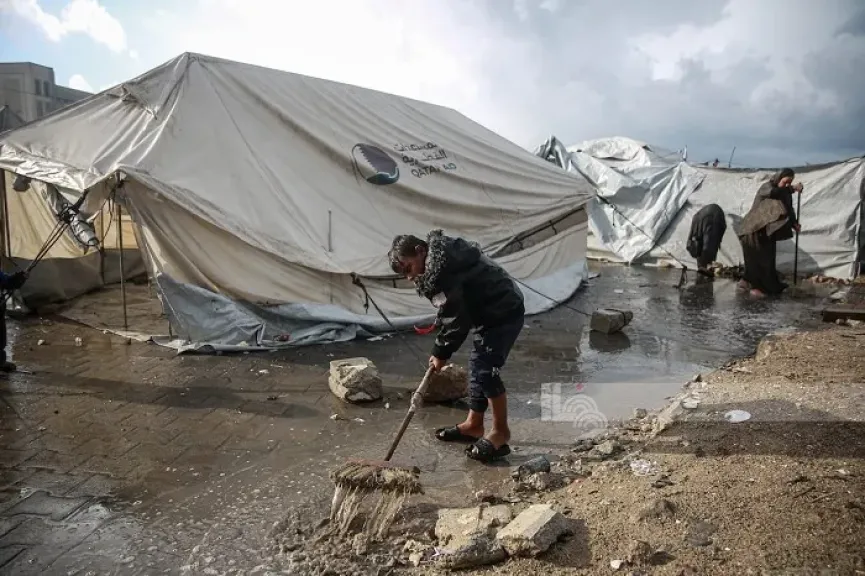 غرق الخيام في غزة